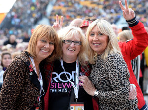 Fans enjoy the gig as Sir Rod Stewart performs at Molineux. Picture: Tim Thursfield