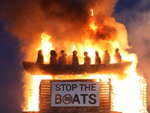 Supporting image for story: ‘Shameful’ that bonfire with migrant effigies was allowed to go ahead