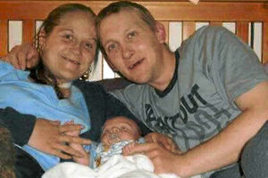 Daniel's parents Simon Jones, 30, and Emma Bradburn, 34