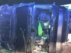 Supporting image for story: M54 lane remains closed on motorway near Wolverhampton - latest update on when it will open as work continues to repair damage to central reservation