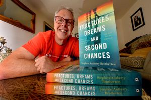 Steve Brotherton with his new book