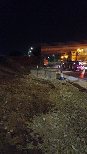 The work has begun to demolish the bridge of the M42. Photo: National Highways West Midlands