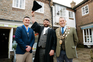  Deputy Mayor Dan Thomas, Joffrey Watson and Mayor of Much Wenlock Marcus Themans