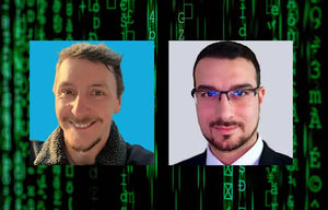 Cyber speakers Dan Vaughan and Professor Haider Al-Khateeb.