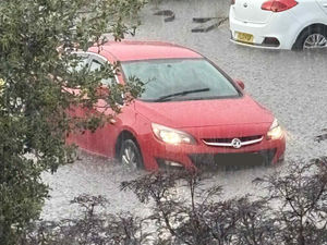 Supporting image for story: Watch: Newport hit by flash flooding amid sudden downpour - more than 20 calls made to emergency services