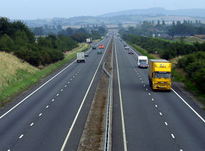 The A5 towards Shrewsbury