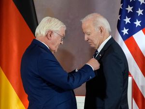 Supporting image for story: Germany honours Biden for contribution to transatlantic ties as election looms