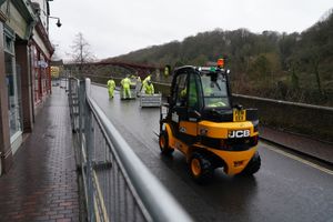 Work on installing the barriers started on Wednesday morning. Photo: Nick Potts/PA Wire