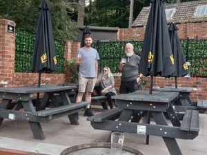 Locals enjoy the new roof terrace