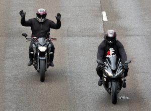 Bike4Life 2025. Crowds watched the convoy from the Ercall Lane bridge over the M54