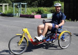 Steve on his adapted bike