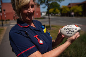 The stones were placed on Wednesday