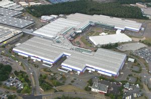 An aerial view of the National Exhibition Centre in Birmingham