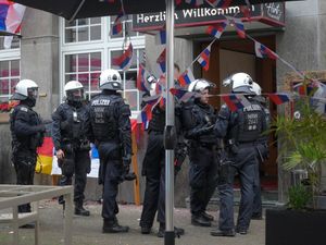 Supporting image for story: Fans involved in violent scenes ahead of England-Serbia clash in Gelsenkirchen