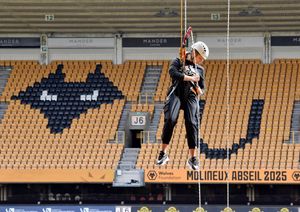 Natasha Smith from New Cross Hospital was among those to brave the descent