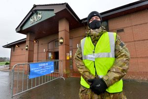 Private Edward Williams volunteering