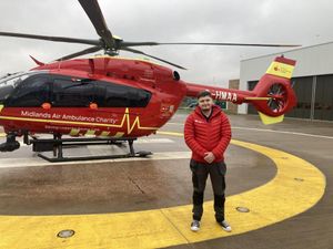 Alex Chapman, property maintenance apprentice at Midlands Air Ambulance Charity, who is doing his training through City of Wolverhampton College.