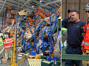 Supporting image for story: Hinstock warehouse collapse: Investigations ongoing after man buried under cheese