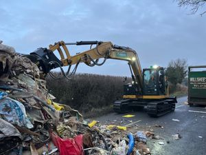 Supporting image for story: Flytipped waste cleared from road in Lichfield as council launches investigation