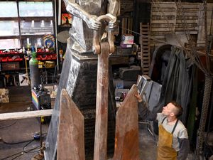 Supporting image for story: 'This is for those who were fighting from home' - West Midlands metal artist Luke Perry unveils new sculpture in honour of Britain's non-combatants