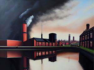 This is how the AI viewed 'The Black Country' with the 'oil painting' category applied.