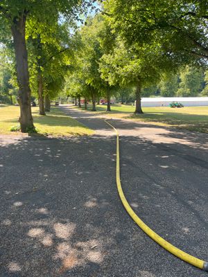The water being piped through the Quarry. Picture: Shrewsbury Town Council