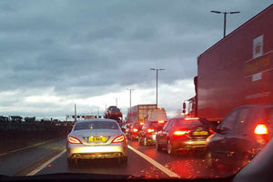 Drivers were stuck in delays for hours, picture: Sanjay Mahay