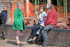 People have been out enjoying the weather in larger groups, following a relaxation in restrictions