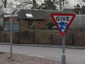 Supporting image for story: Anger as vandal sprays ‘tags’ on road signs and buildings 