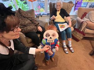 Supporting image for story: Spooky goings on as care home residents join children in some Halloween fun