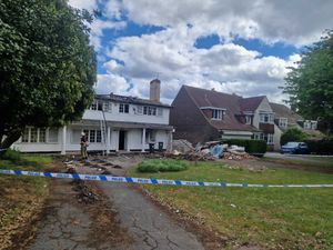 The scene of the fire