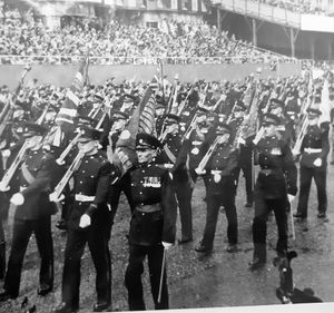 John Jones can be seen in the second row, third person in. Picture taken on Coronation day for HM Queen Elizabeth II 1953