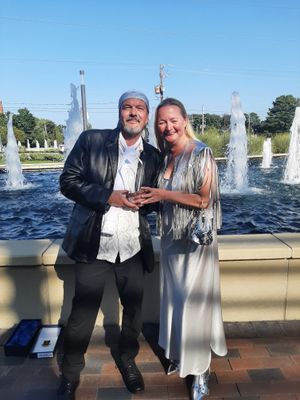 Ritchie Dave Porter and Debra Susan in Atlanta after winning their award