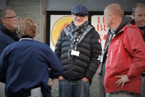 Steven Spielberg in Birmingham which was transformed into a US city for the film Ready Player One. Pic: SNAPPERSK