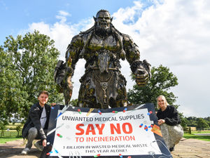 Supporting image for story: Stunning ironwork sculpture unveiled in war against medical waste