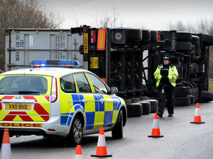 Supporting image for story: Lorry overturns on main road in Staffordshire