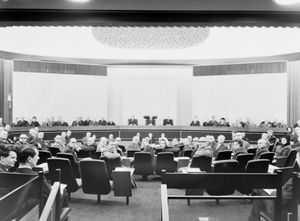 A council meeting at the "new" Shirehall, at The Column, Shrewsbury in 1966. (Shropshire Star archive)