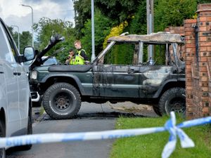 Supporting image for story: Hunt continues after car rams gates and shots fired at Wolverhampton house in attack that killed dog