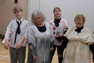 A group of zombies are part of the Sleeping Beauty pantomime