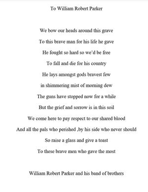 The poem read for William 