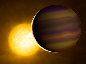 Supporting image for story: Scientists find signs exoplanet was born ‘far away from current location’