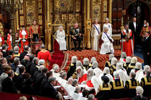 The Queen about to outline the Government's legislative programme last week