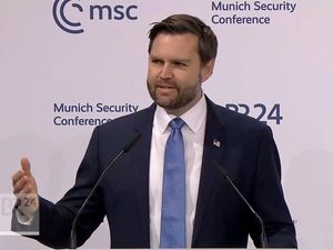 Supporting image for story: Vance takes swipe at UK in speech at Munich security summit