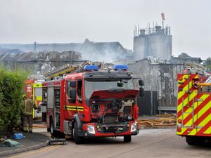 Supporting image for story: Crews still at scene of Dudley factory blaze as fire 'is surrounded but not yet out' 