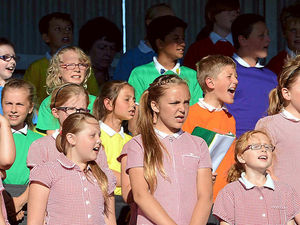 Supporting image for story: Children's voices fill the night air for Shropshire Sings event
