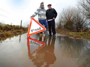 Supporting image for story: 'Someone could drown' in flood-hit lane near Bridgnorth, claims blind pensioner