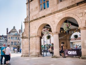 Shrewsbury Town Council are appealing to businesses to order a hanging basket. 