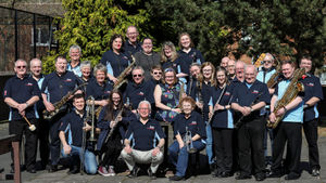 RAF Cosford Voluntary band at the base in Shropshire ready to perform