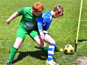 Battling for possession in the Telford Summer Series.