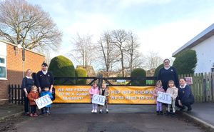 Staff and children at Kaleidoscope Nursery at St Andrews School in Shifnal are celebrating. Pictured are children with some of the staff. Picture via: Kaleidoscope Nursery.